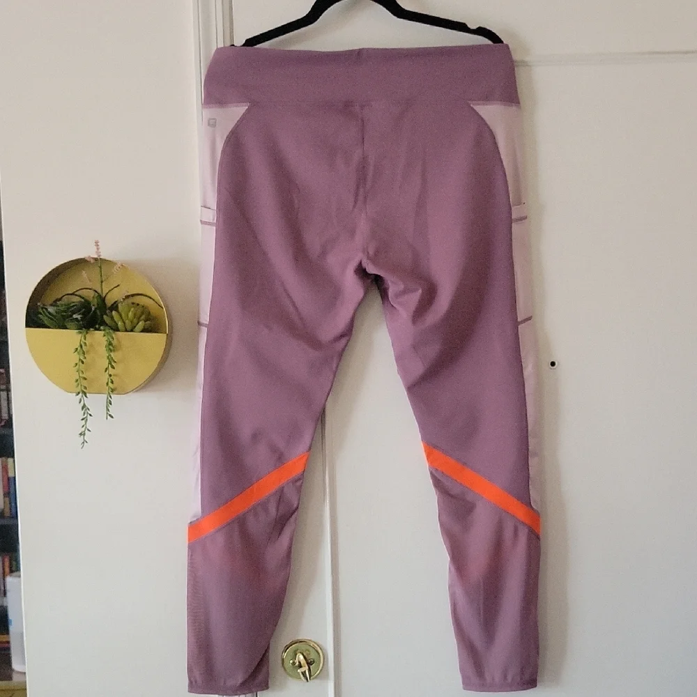 Fabletics Lavender and Orange Leggings - Picture 6 of 6